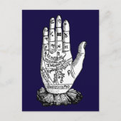 Palmistry Chart 1885 Postkarte (Vorderseite)
