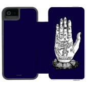 Palmistry-Diagramm, 1885 Incipio iPhone Geldbeutel-Hülle (Folio Geöffnet)