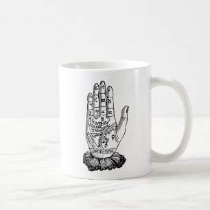 Palmistry-Diagramm, 1885 Kaffeetasse