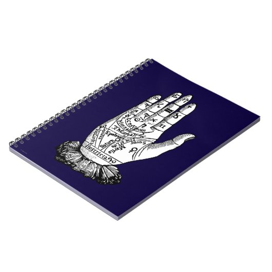 Palmistry-Diagramm, 1885 Notizblock (Linke Seite)