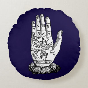 Palmistry-Diagramm, 1885 Rundes Kissen