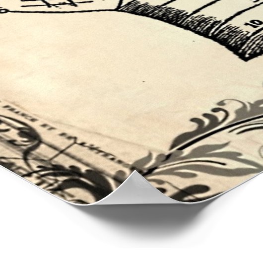 Palmistry Fortune Teller Hand Poster Print (Ecke)