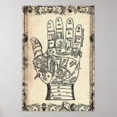 Palmistry Fortune Teller Hand Poster Print (Vorne)