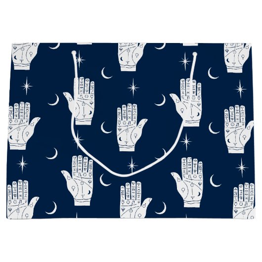 Palmistry Große Geschenktasche mit Chiromancy Hand Große Geschenktüte (Vorderseite)