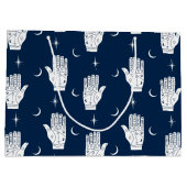 Palmistry Große Geschenktasche mit Chiromancy Hand Große Geschenktüte (Rückseite)