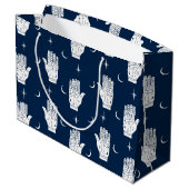Palmistry Große Geschenktasche mit Chiromancy Hand Große Geschenktüte (Rückseite Schrägansicht)