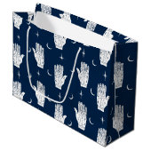 Palmistry Große Geschenktasche mit Chiromancy Hand Große Geschenktüte (Vorderseite Schrägansicht)