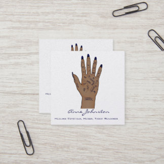 Palmistry Occult Square Business Card Quadratische Visitenkarte