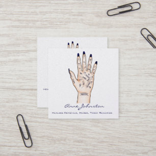 Palmistry Occult Square Business Card Quadratische Visitenkarte