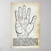 Palmistry oder Handleseplakat Poster (Vorne)