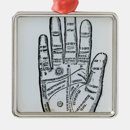 Palmistry Silbernes Ornament (Vorne)