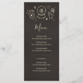 Palmistry Witchcraft Halloween-Party Cocktail Menü Menükarte (Vorderseite)