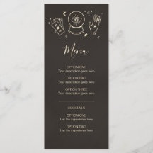 Palmistry Witchcraft Halloween-Party Cocktail Menü