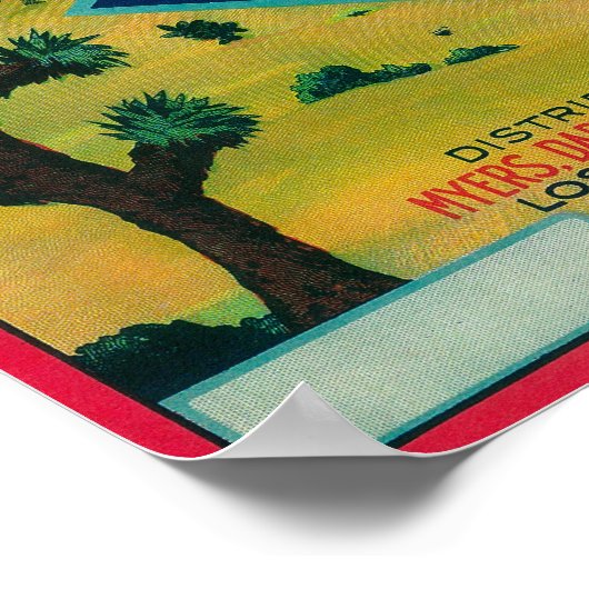 Palmitas Pear Crate LabelAntelope Valley, CA Poster (Ecke)