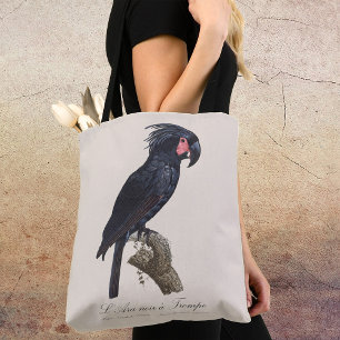 Palmkakadu, Probosciger aterrimus Papagei, retro Tasche