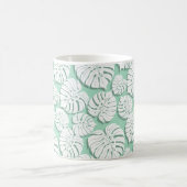 Palmmonstera nahtloses Muster 3 Kaffeetasse (Mittel)