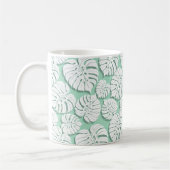 Palmmonstera nahtloses Muster 3 Kaffeetasse (Links)