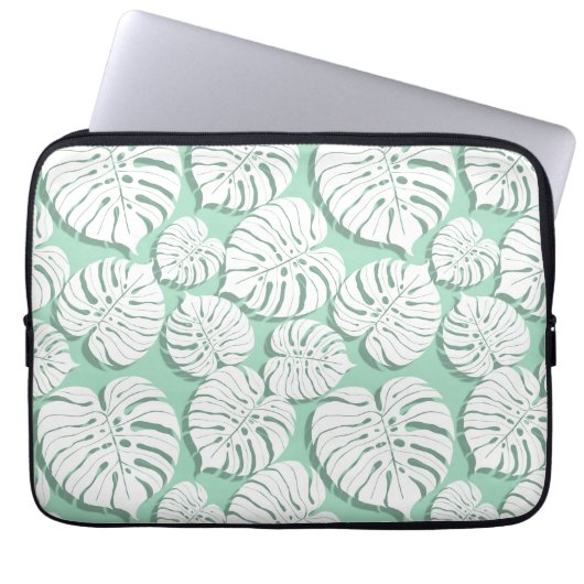 Palmmonstera nahtloses Muster 3 Laptopschutzhülle (Vorderseite)