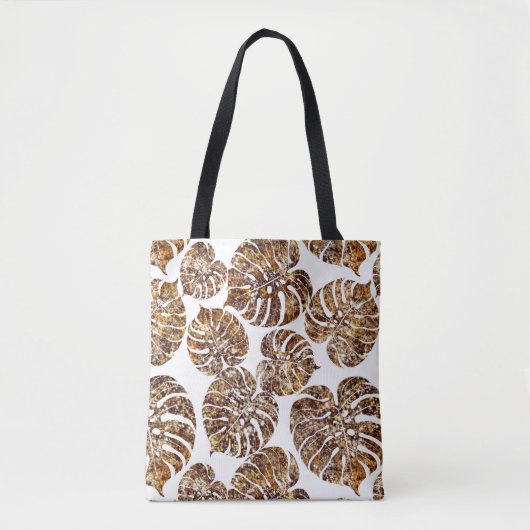Palmmonstera nahtloses Muster Tasche (Vorderseite)