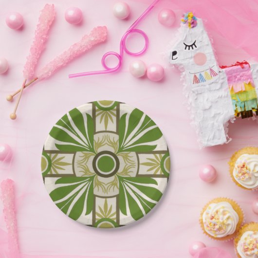 Palmmotif I Pappteller (Party)