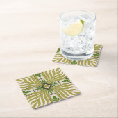 Palmmotif II Rechteckiger Pappuntersetzer (Vor Ort)