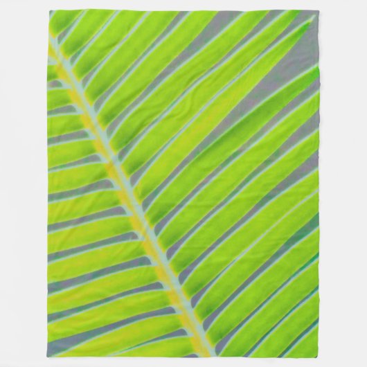 Palmmuster Fleecedecke (Vorderseite)
