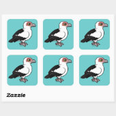 Palmnussvultur Quadratischer Aufkleber (Blatt)