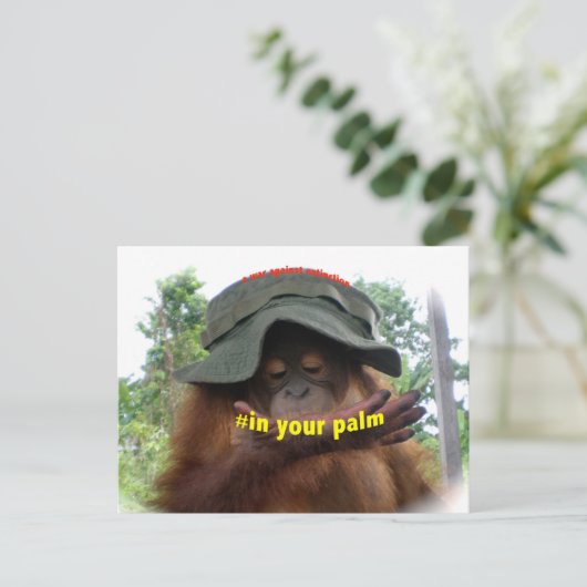 Palmöl Orangutan Conservation Postkarte (Stehend Vorderseite)