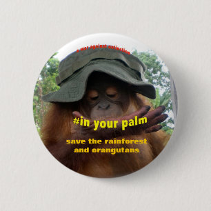 Palmöl-Regenwald-Orang-Utan Erhaltung Button