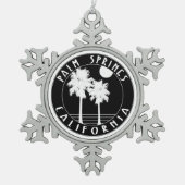 Palmöl Springs Kalifornien Schneeflocken Zinn-Ornament (Vorderseite)