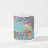 Palmparadies Aquamarin Mattglastasse (VorderseiteRechts)