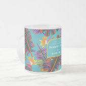 Palmparadies Aquamarin Mattglastasse (Vorderseite Links)