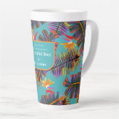 Palmparadies Aquamarin Milchtasse (Rechte Ecke)