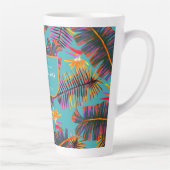 Palmparadies Aquamarin Milchtasse (Rechts)