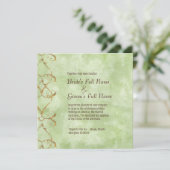 Palmparadies - Einladung zur Grünen Hochzeit (Stehend Vorderseite)