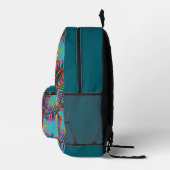 Palmparadies Türkis Bedruckter Rucksack (Rechts)