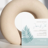 Palms Aqua ・ Hübsche Küste Moderne Hochzeit Einladung
