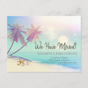 Palms Beach Seashell Moving Ankündigungspostkarte