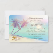 Palms Beach Seashells Empfang I Einladung (Vorderseite)