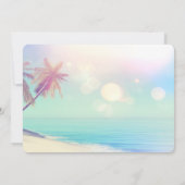 Palms Beach Seashells Wedding Einladung (Rückseite)