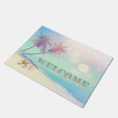 Palms Beach Seashells Welcome Fußmatte (Schrägansicht)