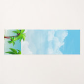 Palms Blue Sky Gym Fitness Modernes Template Yogamatte (Vorderseite (Horizontal))