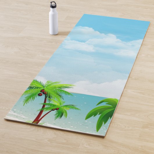 Palms Blue Sky Gym Fitness Modernes Template Yogamatte (Beispiel)