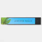 Palms Blue Sky Moderne Naturelehre Trendy Long Türschild (Vorderseite )