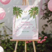 Palms Flamingo Junggesellinnenabschied Begrüßung