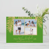 Palms Foto Collage Weihnachtskarten Feiertagskarte (Stehend Vorderseite)