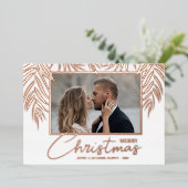 Palms Frohe Weihnachts-Foto Folien Feiertagskarte (Stehend vorne)