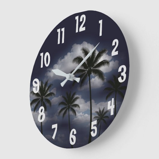 Palms Große Wanduhr (Winkel)