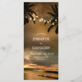 Palms Hochzeitsprogramme für Strandnähten Programm