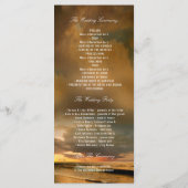 Palms Hochzeitsprogramme für Strandnähten Programm (Rückseite)